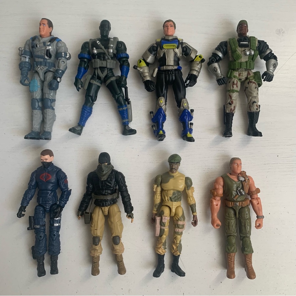 2000s GI Joe Action Figures Lot of 8